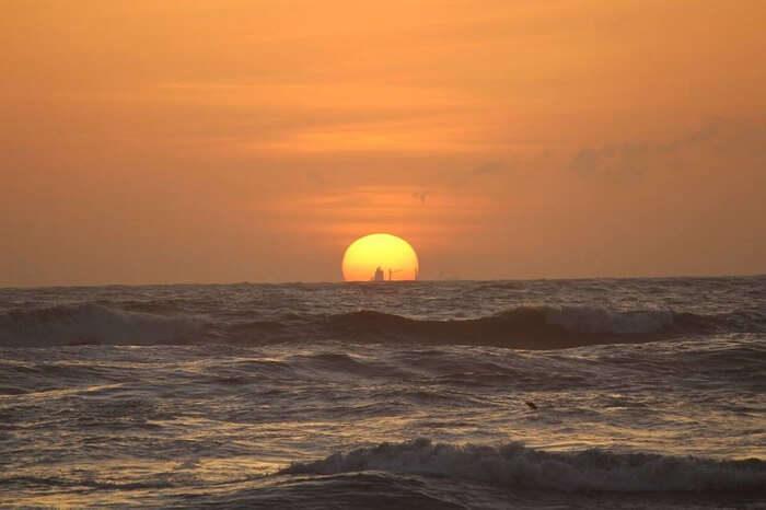 beautiful sunset in Bentota