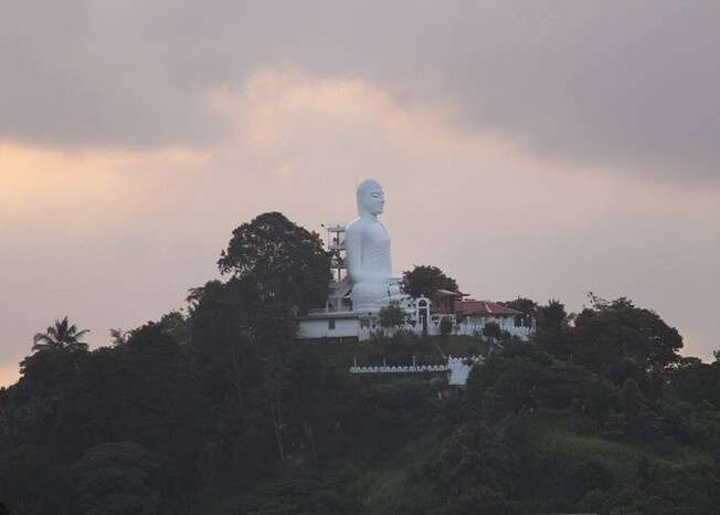 fantastic buddha statue near kandy