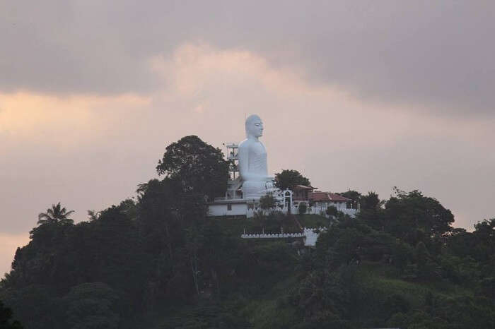fantastic buddha statue near kandy