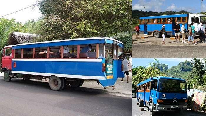 Le Truck is the most economical way to travel on your Bora Bora honeymoon