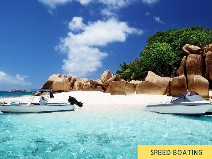 Speed boat rides that can be taken for island hopping in Seychelles