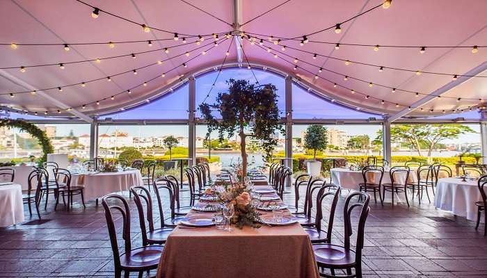 The Landing at Dockside is a famous event venue at Kangaroo Point