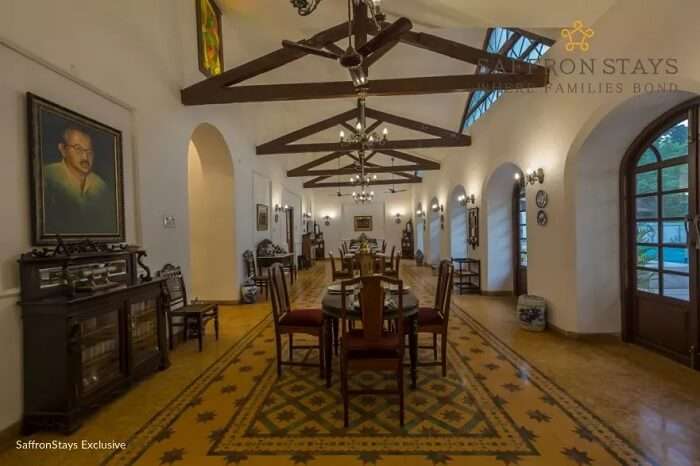 Dining Hall at Nossa Bela Casa in Goa