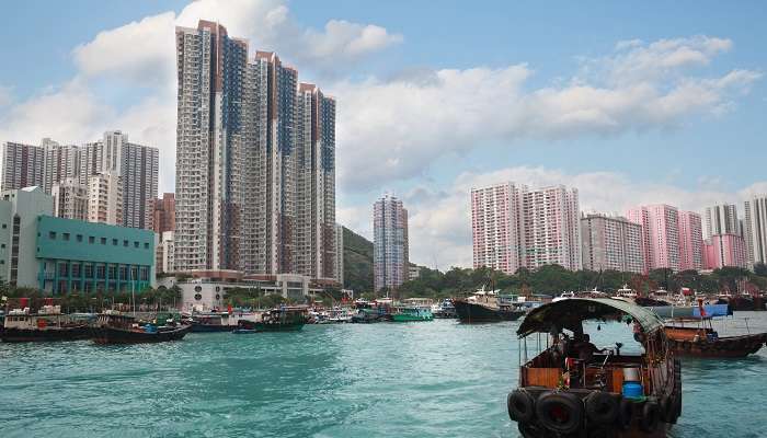 Aberdeen Island in Hong Kong, Hong Kong In January