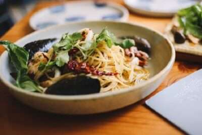 thai noodles served at baan thai
