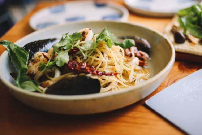 thai noodles served at baan thai