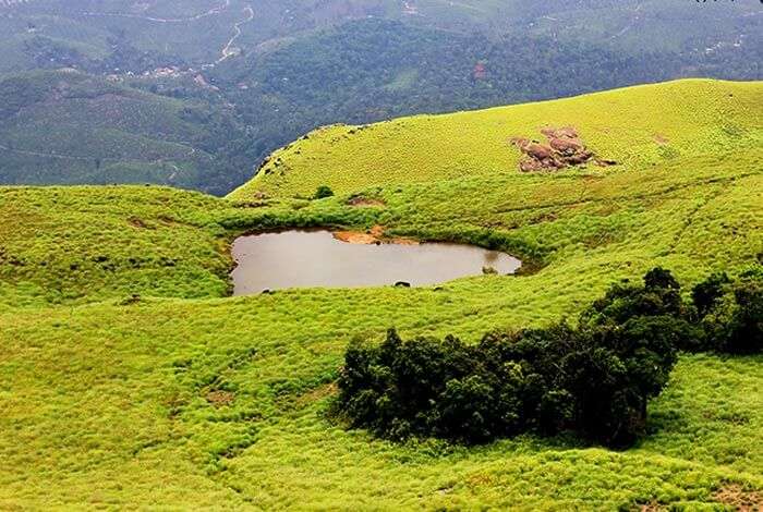 The heart shaped lake in Kerala, one of the scenic places to visit in winter in December