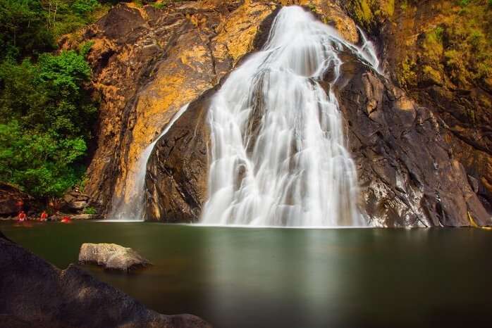 A beautiful snap of the Dudhsagar Waterfalls in Goa