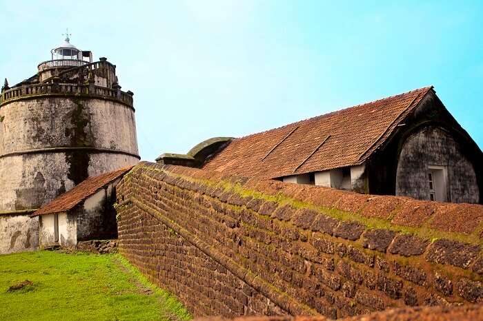 Lighthouse at Aguada fort in Goa