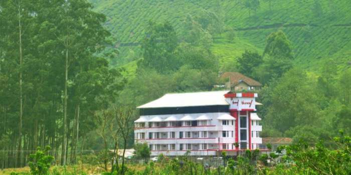 The Hill View resort rests amidst the tea plantations and hills