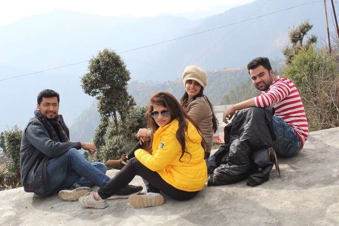 Anchal and her friends at Kanatal