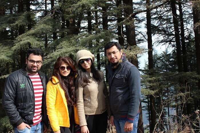 Aanchal with her friends in Kanatal