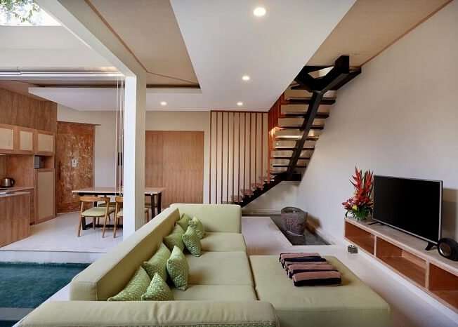 lounge area and modern facilities in ini vie villa
