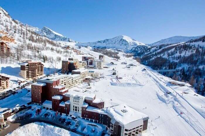 Aerial view of the Isola ski resort