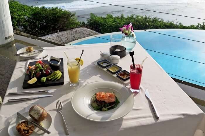 delicious food in Karma Kandara
