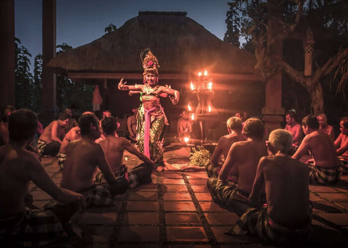 Traditional Kecak dance performance