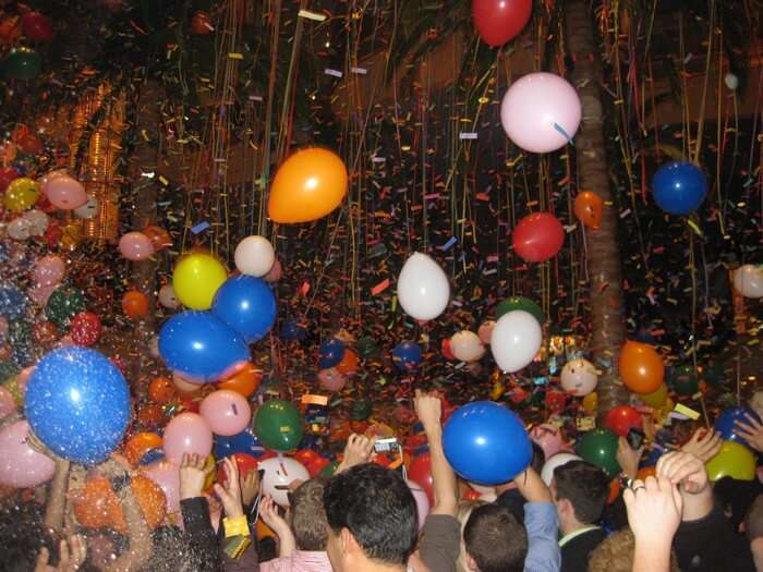 A confetti burst as Bahamas celebrates New Year