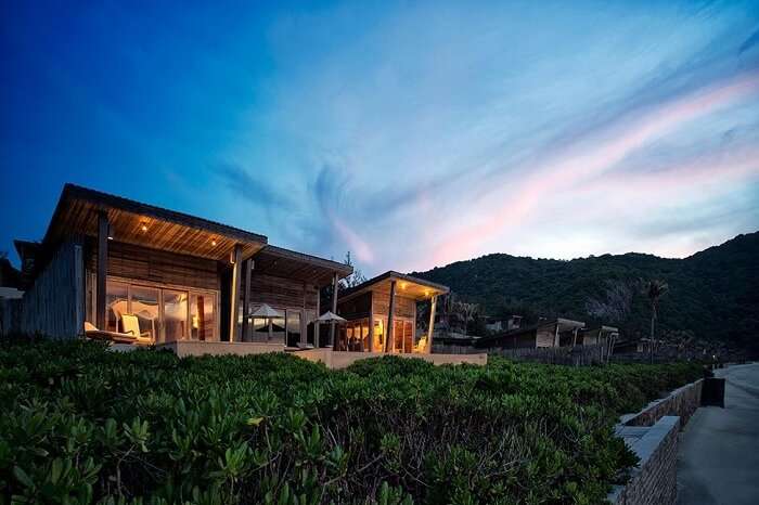 The ocean front pool villa at Six Senses Con Dao resort in Vietnam