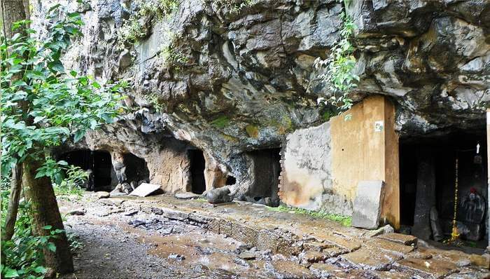 The rock structures of Rajapuri Caves which attracts lots of people for sightseeing in Mahabaleshwar