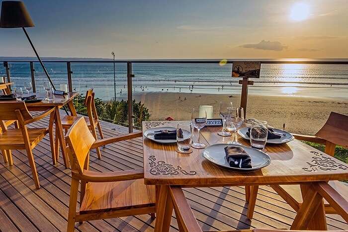 cosy open dining area for couples in St. Regis Bali Resort
