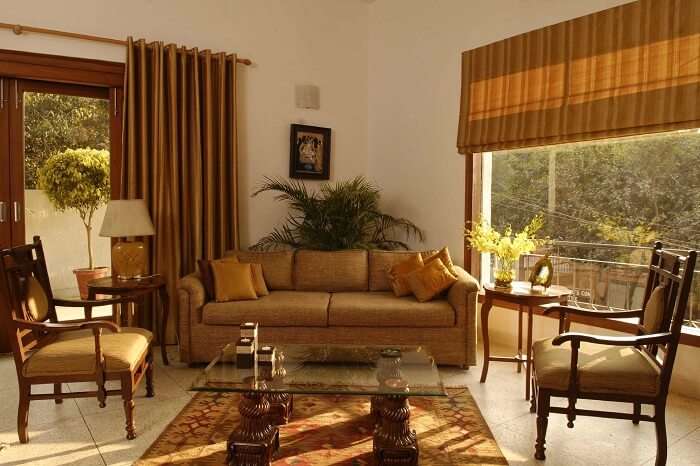 The plush interiors of the grand Thikana in Gulmohar Park