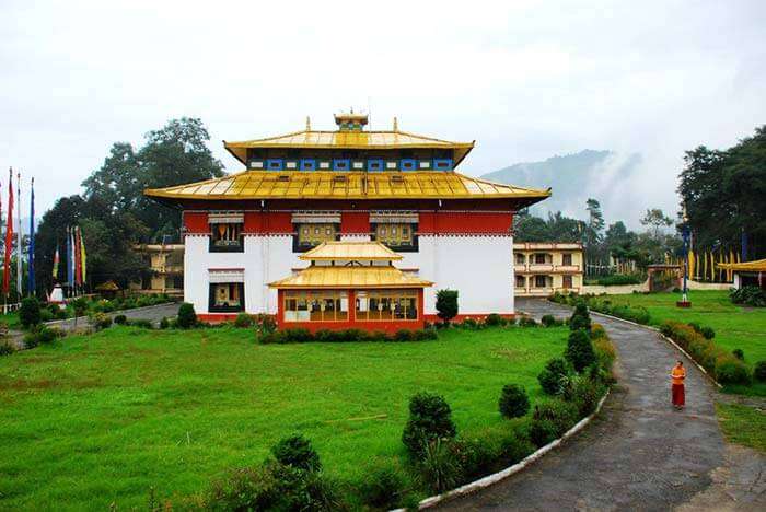 Tsuk La Khang Monastery is a famous tourist attraction in Sikkim