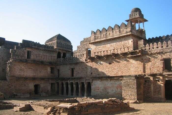 The ancient ruins of the Chanderi Fort in Madhya Pradesh
