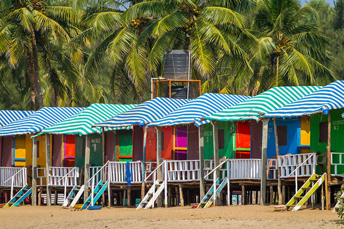 stay at homely and cheap beach shacks at goa and enjoy the goodness of its many famous beaches