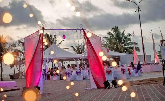 A ceremony being conducted at sea bank gallery in Holiday Inn