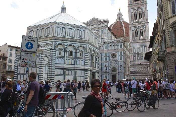 Mr. Abhishek and his wife exploring Florence