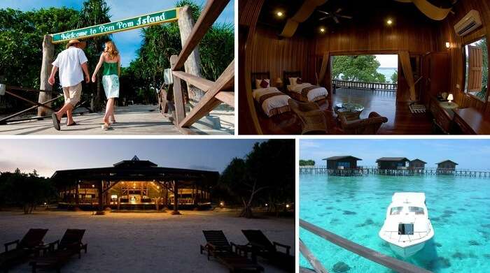 Many views of the best resort in Malaysia - Sipadan Pom Pom Resort