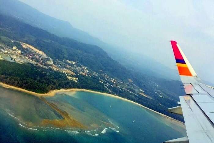 pooja thailand trip day 8 flight view