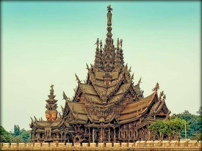 Sanctuary of truth is famous for its interiors