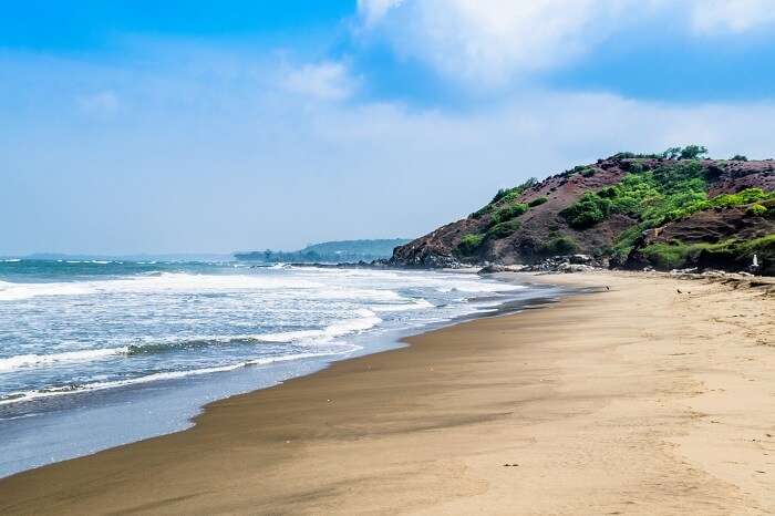 Tranquil waves at Vagator Beach