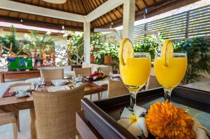 dining area in villa essence