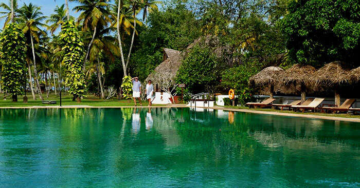 A couple in Marari Beach Resort that is one of the best resorts in Kerala