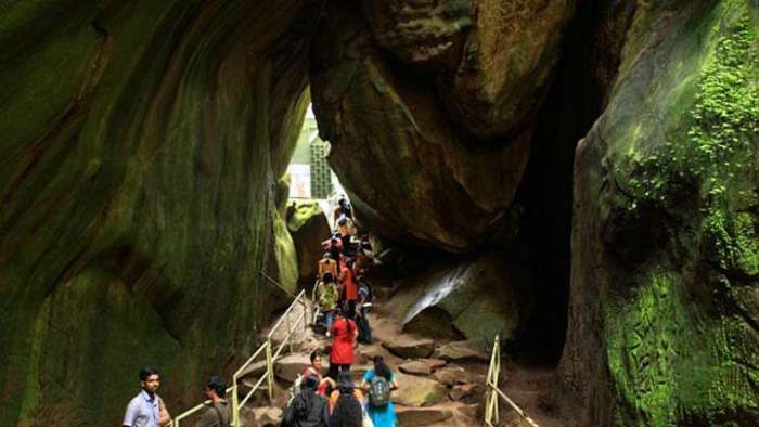 Edakkal caves in the Ambukuthy mountain, Kerala