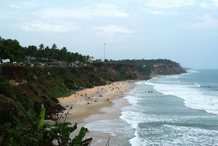 An exquisite view of the sea at Varkala beaches, Kerala