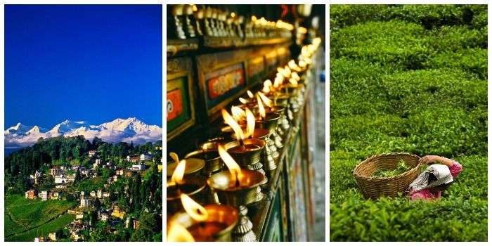 The tea estates of Darjeeling, monastery, highest peaks & deepest valleys, North East