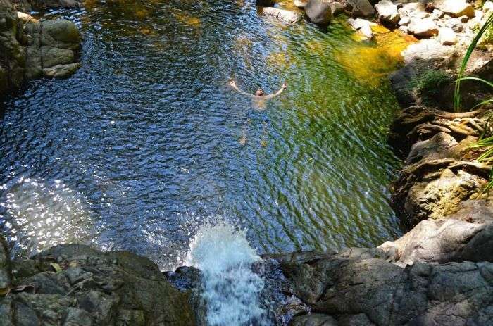 Enjoy swimming at Bulalacao falls El Nido, Philippines