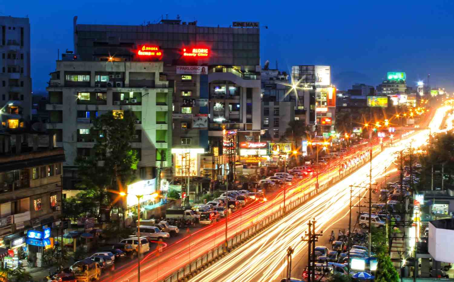 City lights of Guwahati