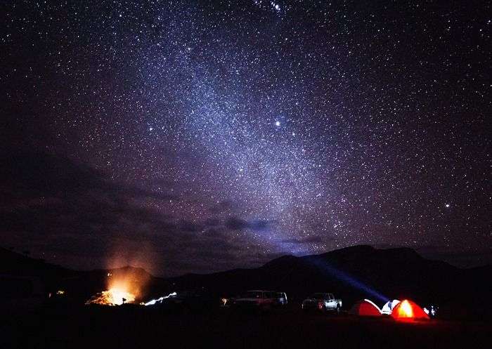 Star studded night sky in Jaisalmer