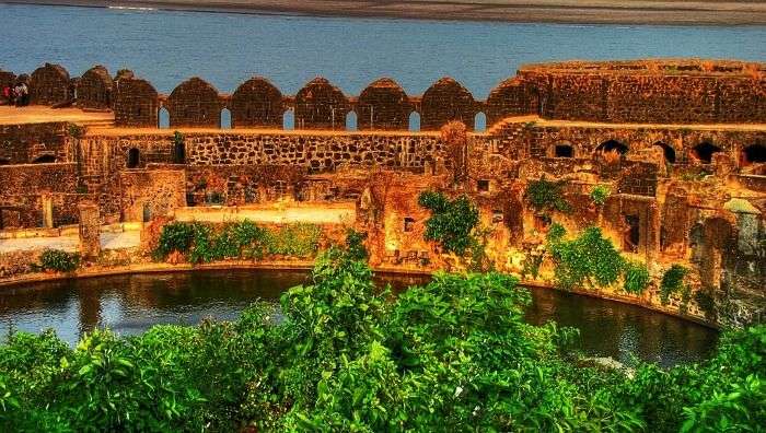 The interiors of Murud-janjira fort