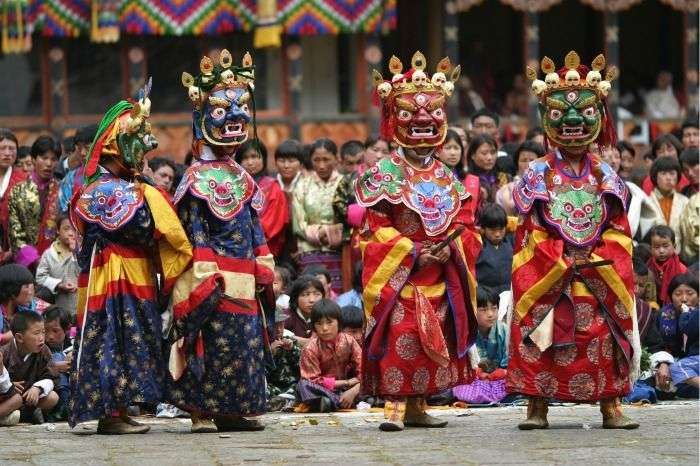 Punakha Masked Festival celebration in Punakha Dzong