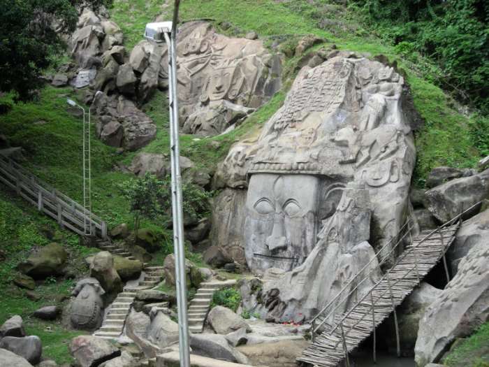 Rock sculpture in Unakoti, Tripura