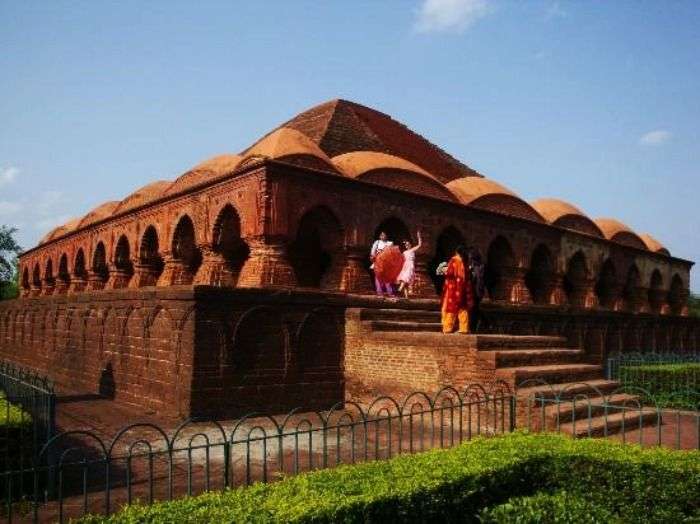 One of the terracotta temples in Bishnupur
