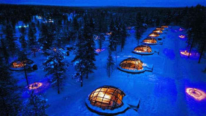 Experience Nature at its best at Northern Light Sky from Glass Igloos in Finland !