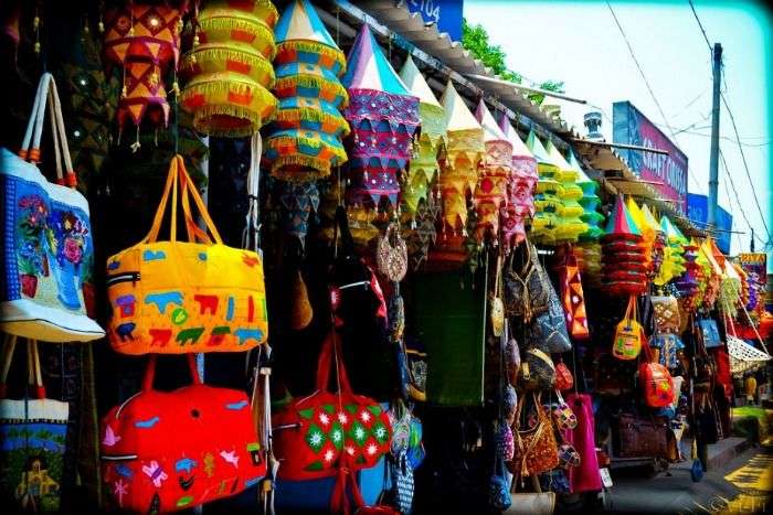 Appliqué work being sold in Pipli village, one of the must-visit tourist places in Odisha