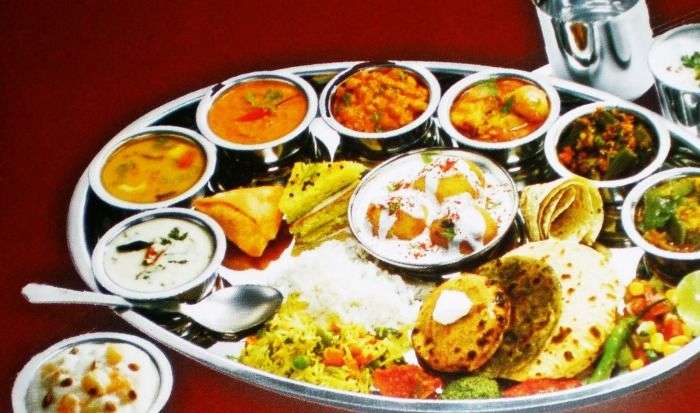 A view of the Rajasthani Thali