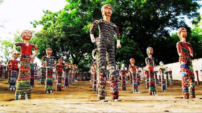 Sculptures in Rock Garden of Chandigarh